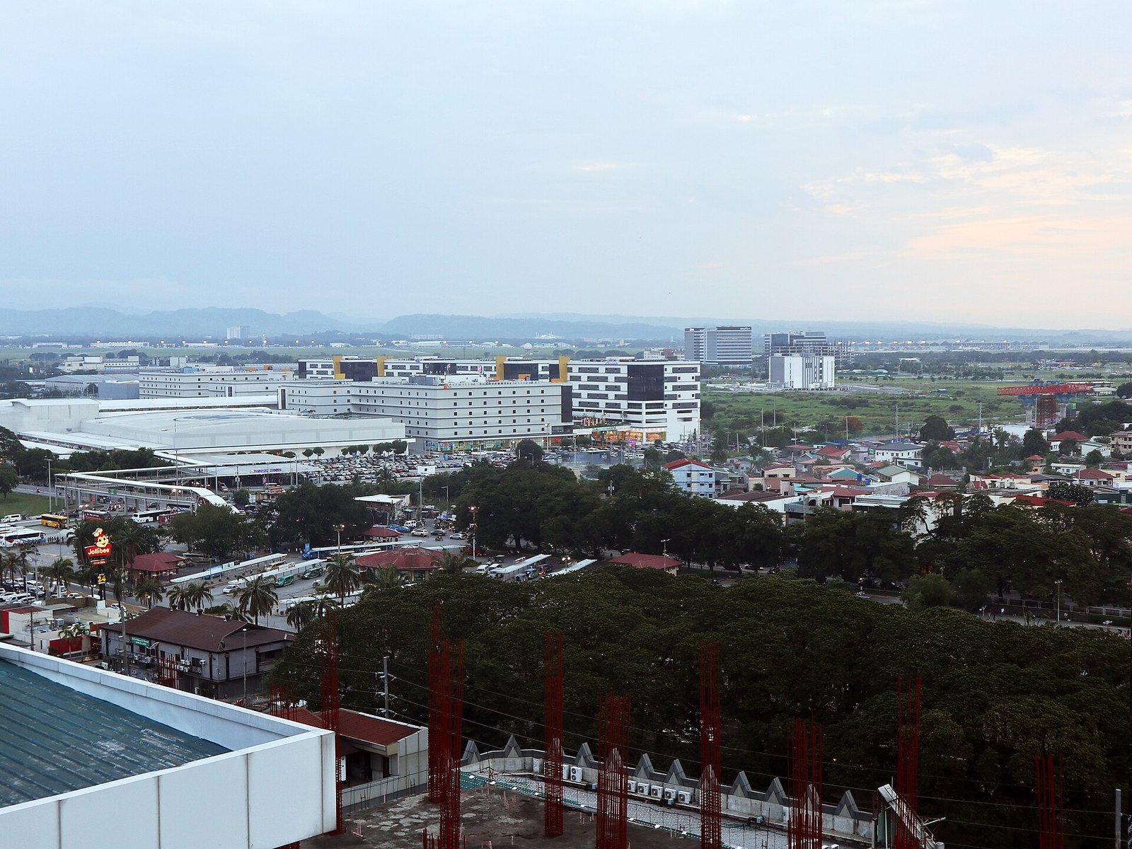 Clark Freeport Zone skyline at sunset